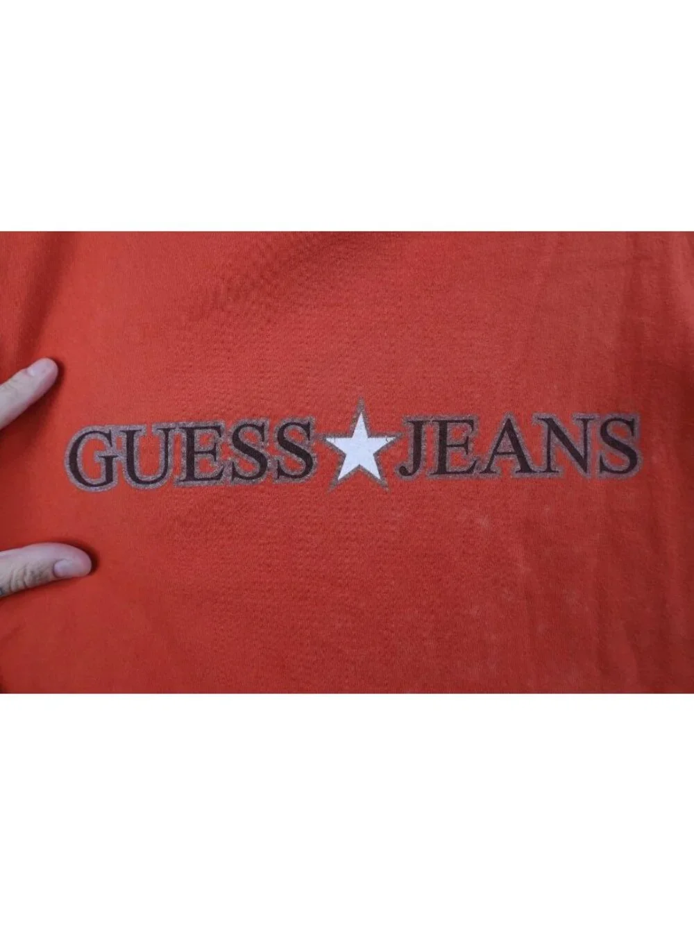 Vintage 90s Guess Jeans Mens 2XL XXL Faded Spell Out Star Short Sleeve T-Shirt - Picture 4 of 14